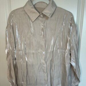 Button Down Shirt Collared Long Sleeve Oversized Boyfriend